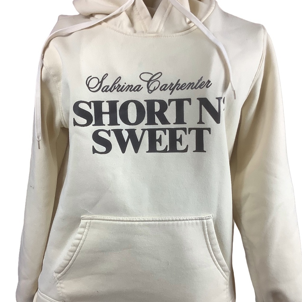 Sabrina Carpenter Graphic Hoodie Sweatshirt – Cream – Unofficial Fan Made-Small - Picture 2 of 7